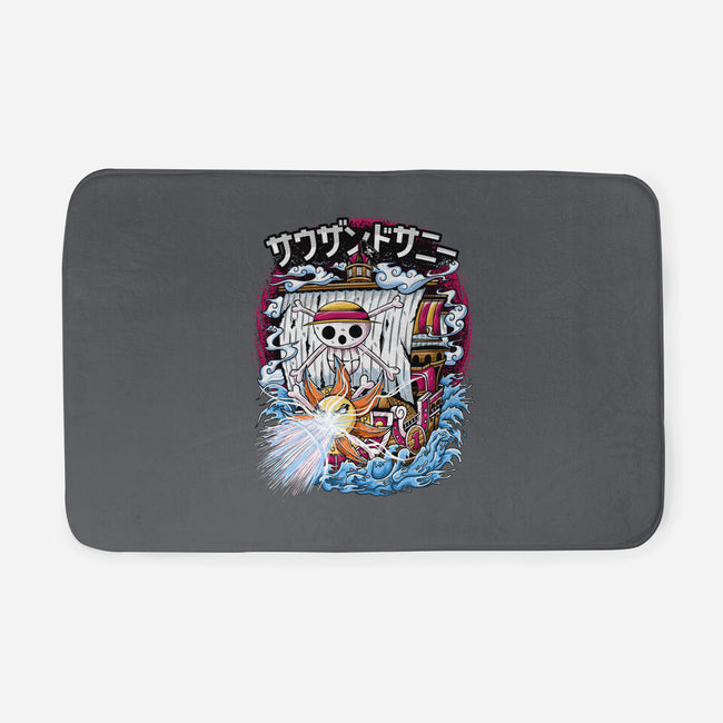 Pirate Ship Power-none memory foam bath mat-NSDESIGNS