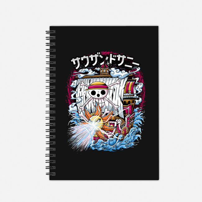 Pirate Ship Power-none dot grid notebook-NSDESIGNS