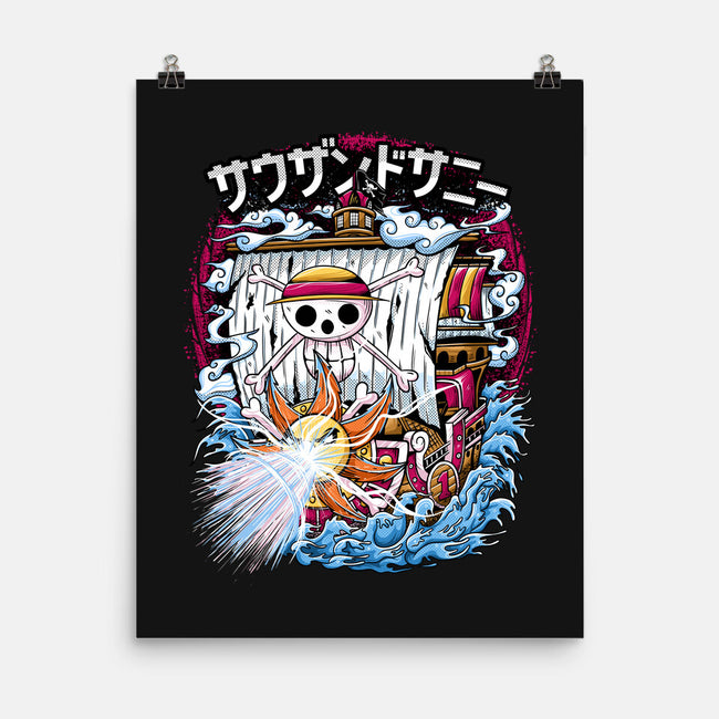 Pirate Ship Power-none matte poster-NSDESIGNS
