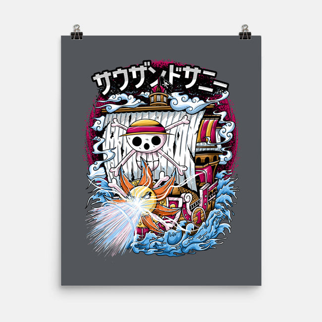 Pirate Ship Power-none matte poster-NSDESIGNS