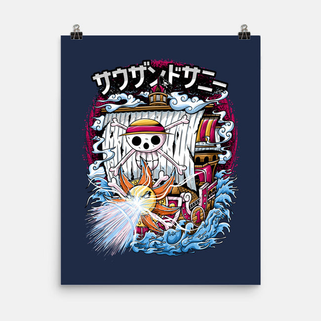 Pirate Ship Power-none matte poster-NSDESIGNS