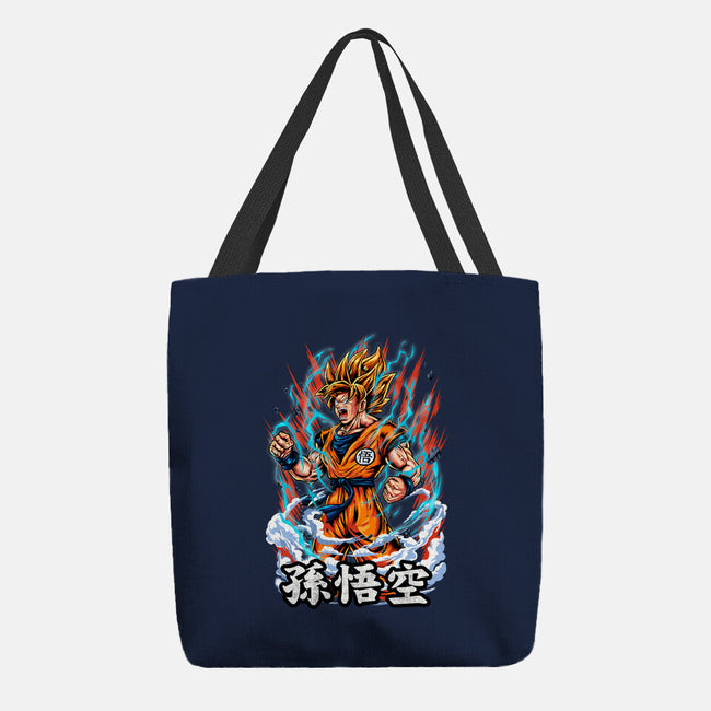 The Rage Of The Super Saiyan-none basic tote bag-Knegosfield