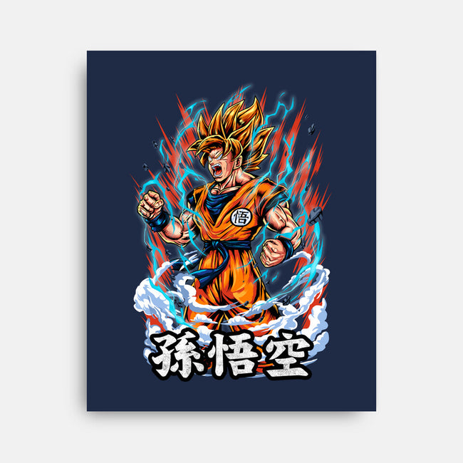 The Rage Of The Super Saiyan-none stretched canvas-Knegosfield