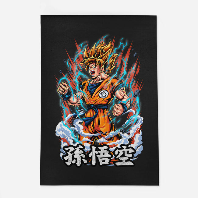 The Rage Of The Super Saiyan-none outdoor rug-Knegosfield