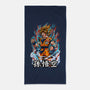 The Rage Of The Super Saiyan-none beach towel-Knegosfield