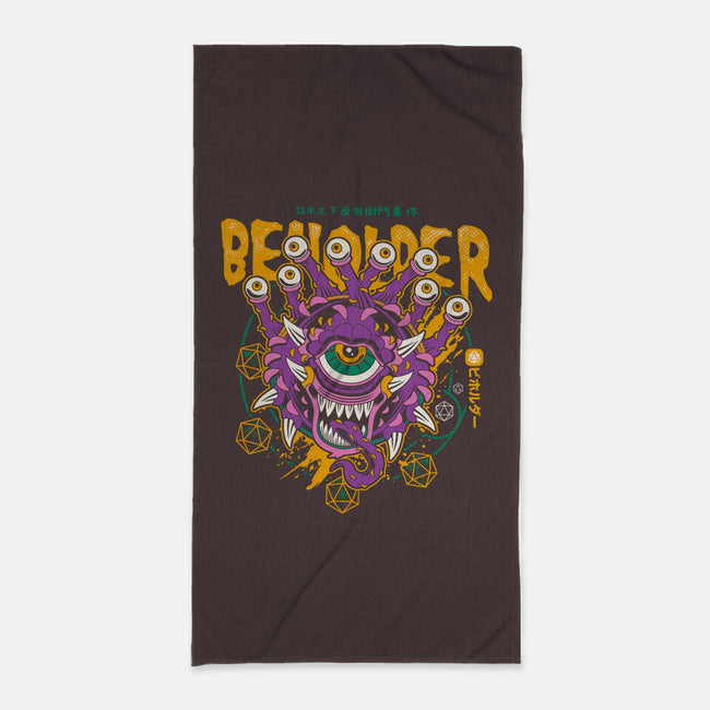 Beholder-none beach towel-Logozaste