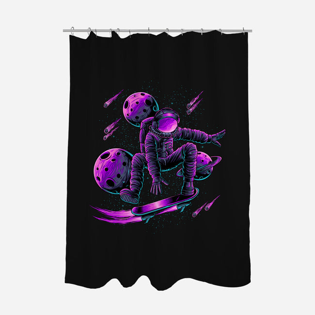 Skate Space-none polyester shower curtain-alanside