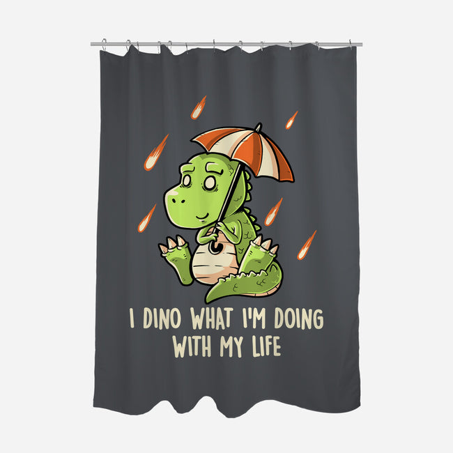 I Dino-none polyester shower curtain-koalastudio