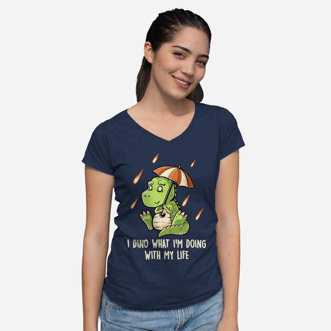 I Dino-womens v-neck tee-koalastudio
