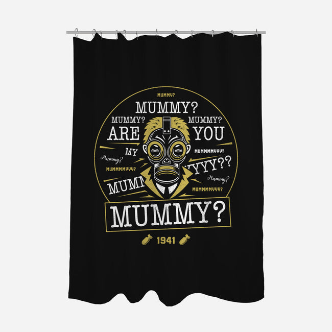 Mummy-none polyester shower curtain-Logozaste