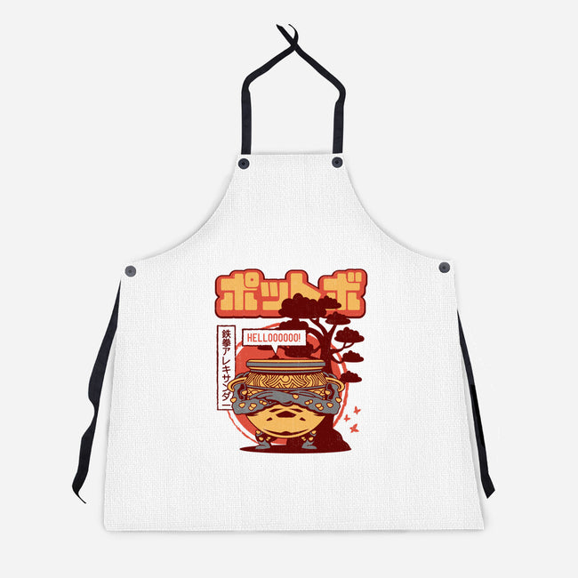 Warrior Jar Japanese Landscape-unisex kitchen apron-Logozaste