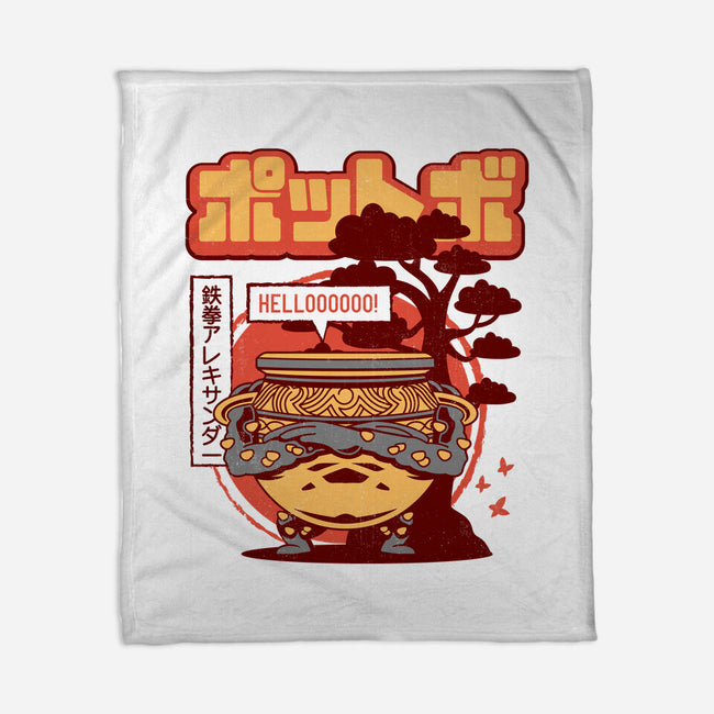 Warrior Jar Japanese Landscape-none fleece blanket-Logozaste