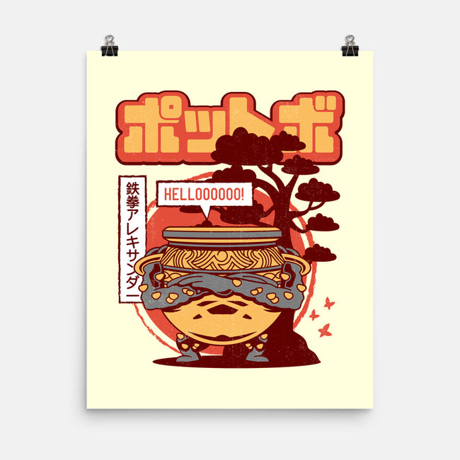 Warrior Jar Japanese Landscape-none matte poster-Logozaste