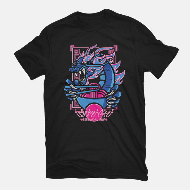 Neon Ramen Dragon-mens basic tee-jrberger