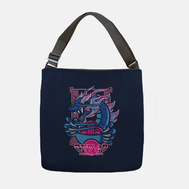 Neon Ramen Dragon-none adjustable tote bag-jrberger