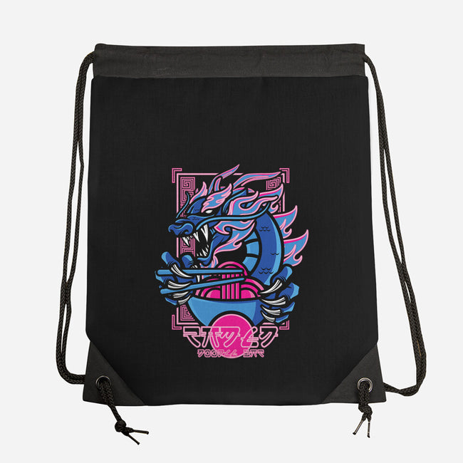 Neon Ramen Dragon-none drawstring bag-jrberger