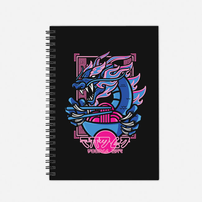 Neon Ramen Dragon-none dot grid notebook-jrberger