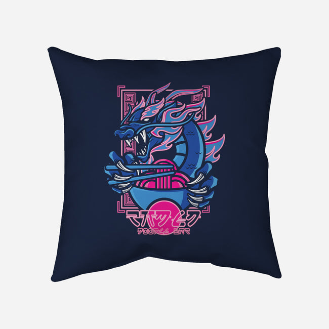 Neon Ramen Dragon-none removable cover throw pillow-jrberger