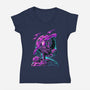 Scooter Space-womens v-neck tee-alanside