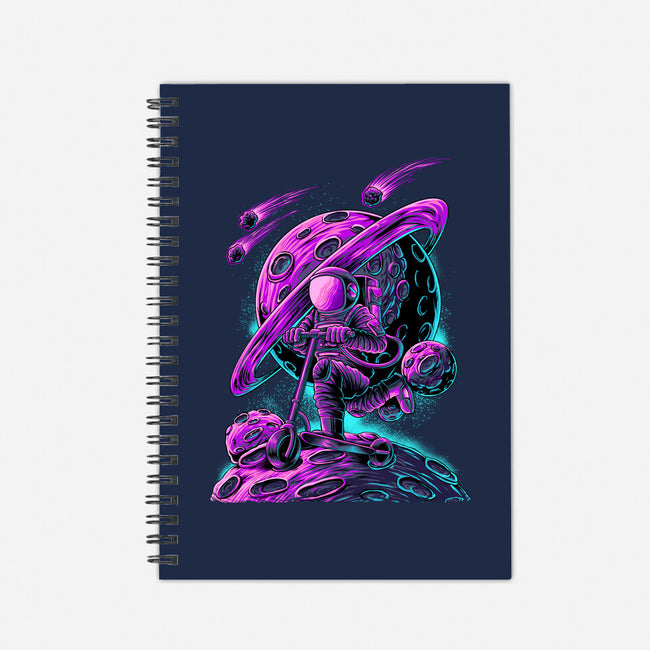 Scooter Space-none dot grid notebook-alanside