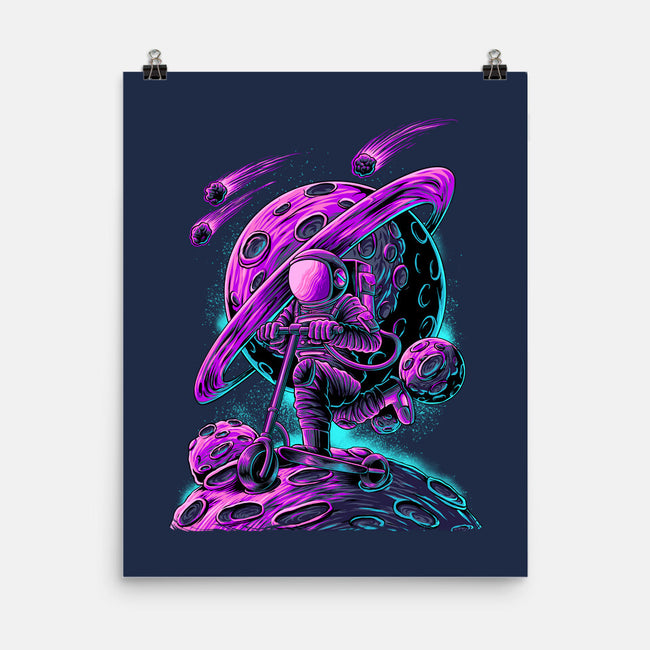 Scooter Space-none matte poster-alanside