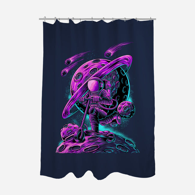 Scooter Space-none polyester shower curtain-alanside