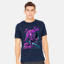 Scooter Space-mens heavyweight tee-alanside