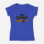 Think Logically-womens v-neck tee-Boggs Nicolas