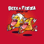 Beer And Pizza Buds-none removable cover throw pillow-mankeeboi