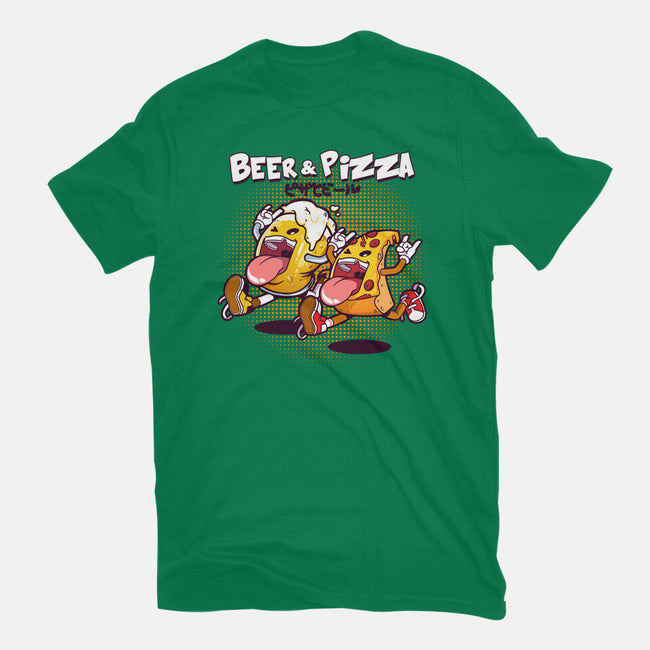 Beer And Pizza Buds-mens basic tee-mankeeboi