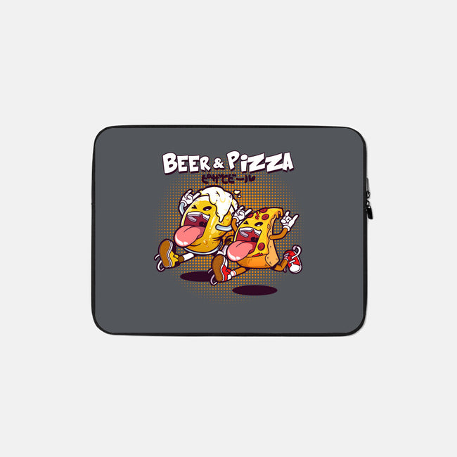 Beer And Pizza Buds-none zippered laptop sleeve-mankeeboi