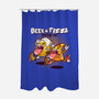 Beer And Pizza Buds-none polyester shower curtain-mankeeboi