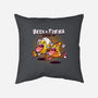 Beer And Pizza Buds-none removable cover w insert throw pillow-mankeeboi