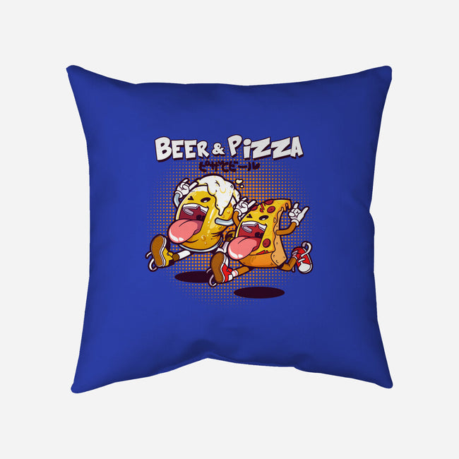 Beer And Pizza Buds-none removable cover w insert throw pillow-mankeeboi
