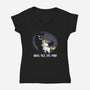 Angel Face Evil Mind-womens v-neck tee-koalastudio