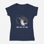 Angel Face Evil Mind-womens v-neck tee-koalastudio
