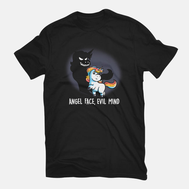 Angel Face Evil Mind-womens fitted tee-koalastudio