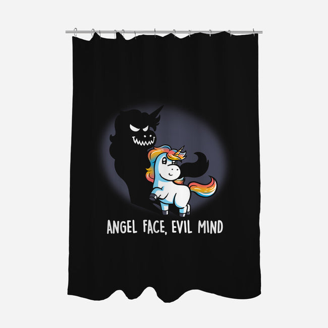 Angel Face Evil Mind-none polyester shower curtain-koalastudio