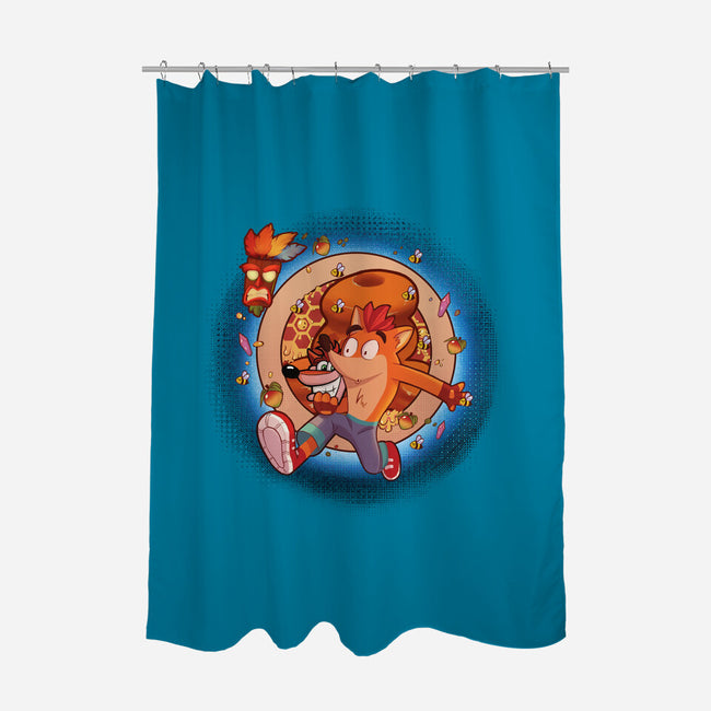 99 Lives-none polyester shower curtain-jacnicolauart