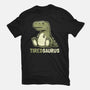 Tiredsaurus-womens basic tee-eduely