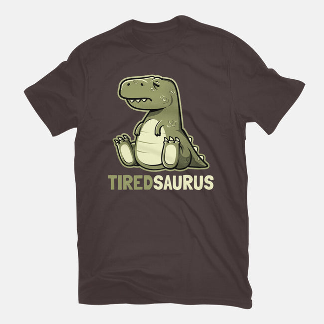 Tiredsaurus-womens basic tee-eduely