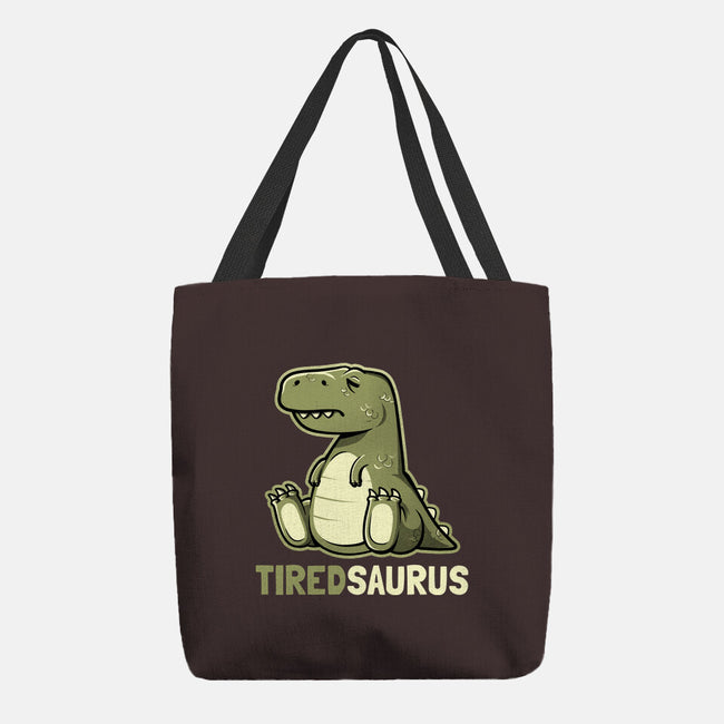 Tiredsaurus-none basic tote bag-eduely