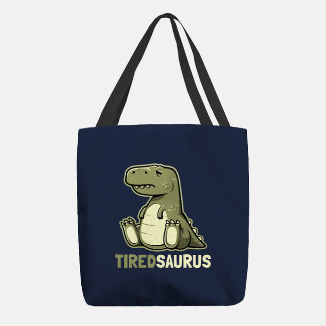 Tiredsaurus-none basic tote bag-eduely