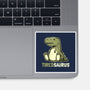 Tiredsaurus-none glossy sticker-eduely