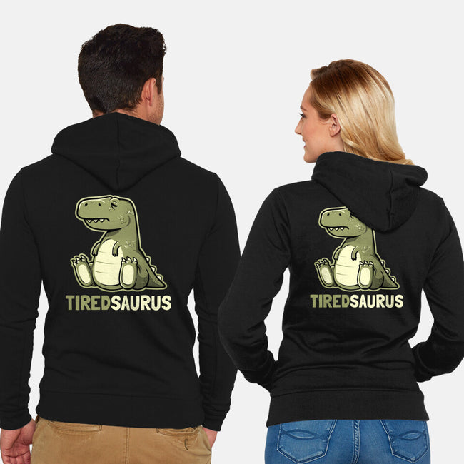 Tiredsaurus-unisex zip-up sweatshirt-eduely