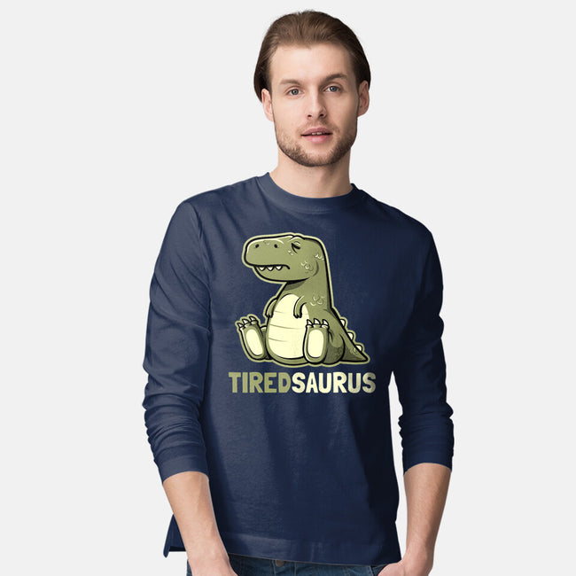 Tiredsaurus-mens long sleeved tee-eduely