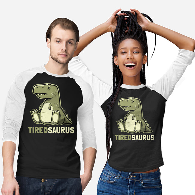Tiredsaurus-unisex baseball tee-eduely