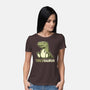 Tiredsaurus-womens basic tee-eduely