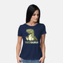Tiredsaurus-womens basic tee-eduely