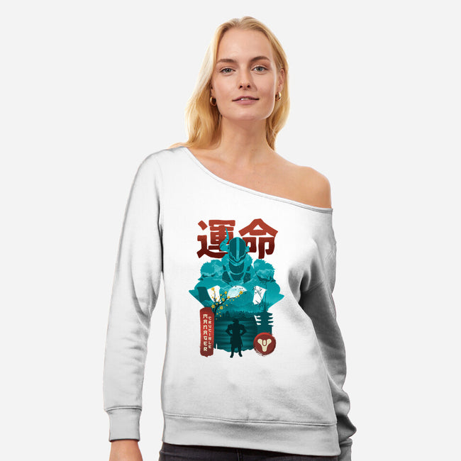 Lord Shaxx Ukiyo-womens off shoulder sweatshirt-hirolabs